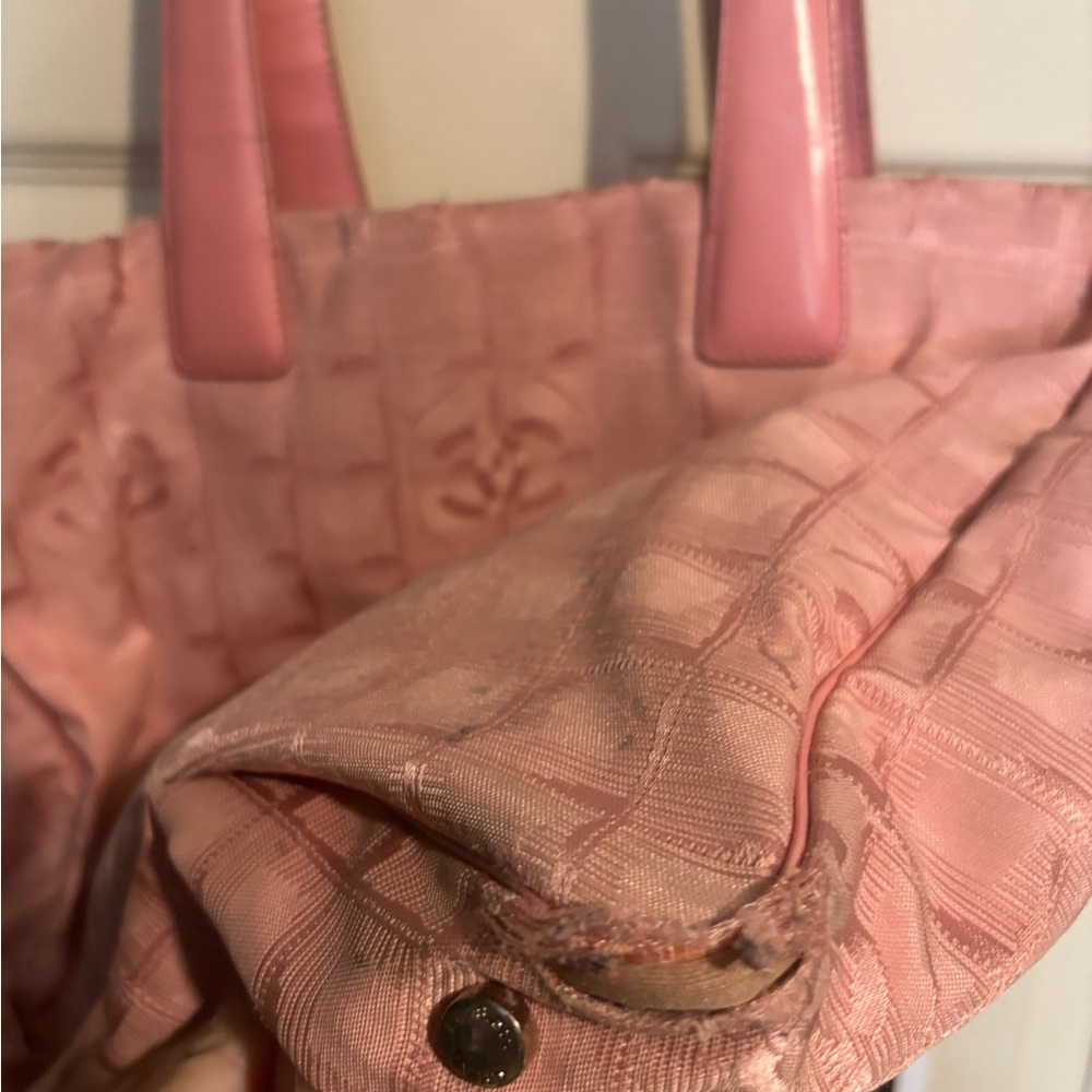 Chanel nylon leather tote - Pink - Picture 7 of 13